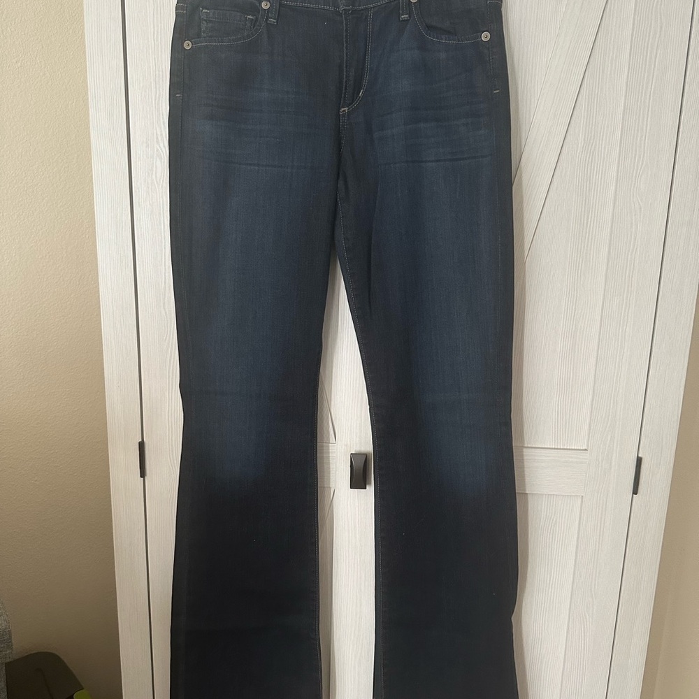 Citizens Of Humanity Blue Flare Wide Leg Jeans